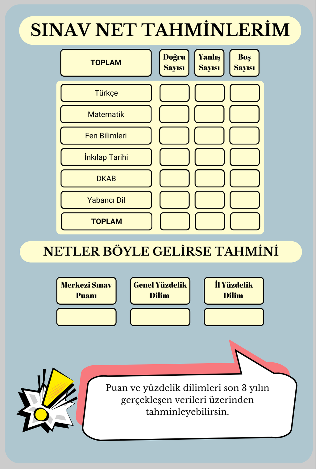 Hedef Lise Planlama Defteri