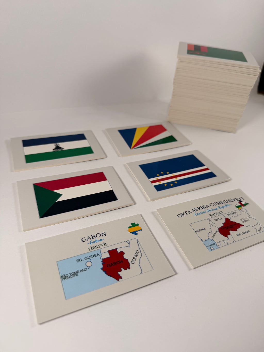 Afrika Ülkeleri-Harita-Bayrak-Başkent Kartları
