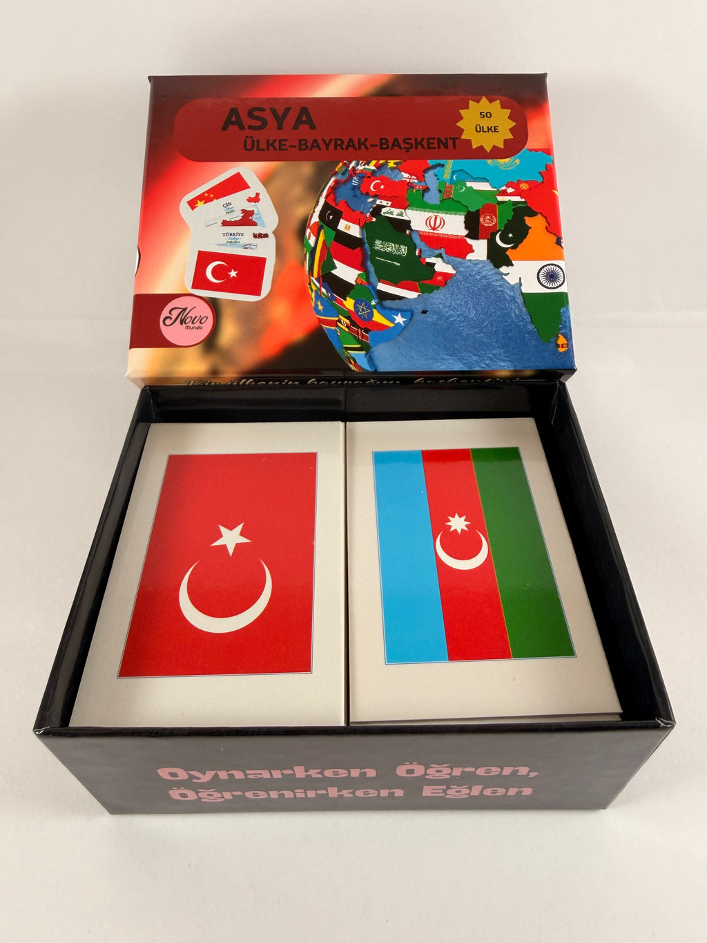 Asya Ülkeleri-Harita-Bayrak-Başkent Kartları