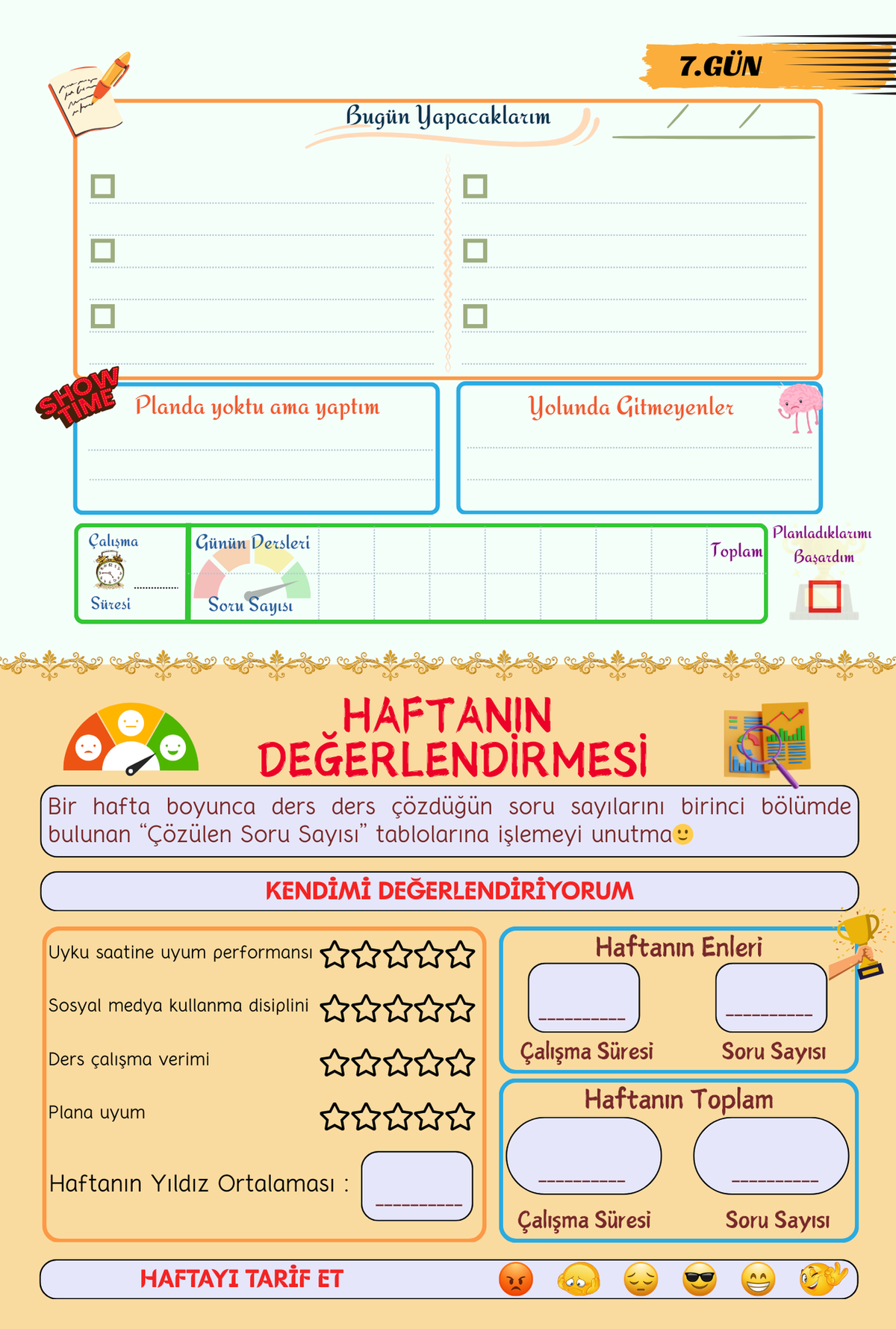 Hedef Üniversite Eşit Ağırlık Öğrencileri için Planlama Defteri